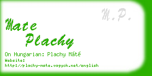 mate plachy business card