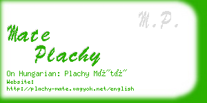 mate plachy business card